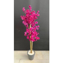 Erhan Flowers Mor Bahar Dalı 2'li Bambu Gövde 120CM Plastik Saksı
