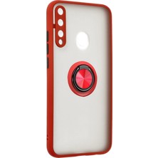 Umut Tekno Uryport Huawei P40 Lite E Montreal Yüzüklü Silikon Kapak - Kırmızı