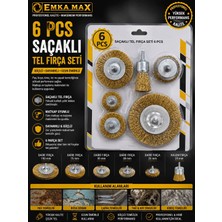 Emka Max 6'lı Tel Fırça Seti