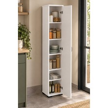 Sulorahome Çok Amaçlı Beyaz Kiler Dolabı 30 cm Genişlik