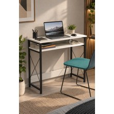 Sulorahome Beyaz Suntalam Çalışma Masası ve Bilgisayar Masası 90 cm