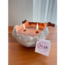 Elar Home El Yapımı Papier Mâché Mumluk – Doğal Ahşap Detaylı