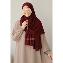 Asilnur Elif Büyük Boy Şal 70X220 Bordo