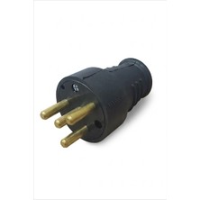 M3 Decorium Sadece Trifaze 3 Faz 1 Nötr 380/415V MAX.5750W 25A Gerilime ve Isıya Dayanıklı Bakır ve Kauçuk Erkek Fiş