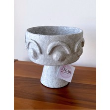 Elar Home El Yapımı Papier Mâché Ayaklı Kase – Dekoratif Boho Kuru Yemiş Kasesi
