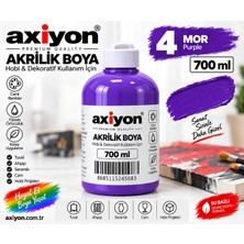 Axiyon Art Akrilik Boya 700 ml Mor – Su Bazlı Hobi ve Dekoratif Boya