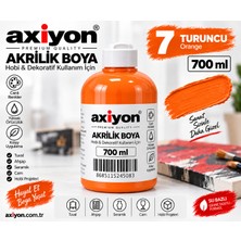 Axiyon Art Akrilik Boya 700 ml Turuncu – Su Bazlı Hobi ve Dekoratif Boya