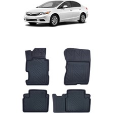 Wehhler Honda Civic Sedan 2007 5d Araca Özel Havuzlu Gerçek Kauçuk Kokusuz Paspas