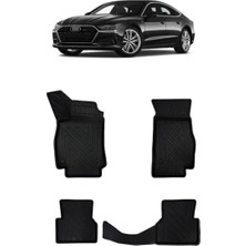 Wehhler Audi A7 2022 5d Araca Özel Havuzlu Gerçek Kauçuk Kokusuz Paspas