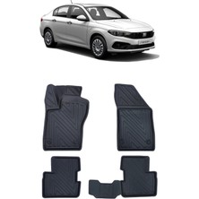 Wehhler Fiat Egea Sedan 2024 5d Araca Özel Havuzlu Gerçek Kauçuk Kokusuz Paspas