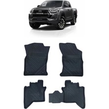 Wehhler Toyota Hilux 2016 5d Araca Özel Havuzlu Gerçek Kauçuk Kokusuz Paspas