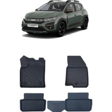 Wehhler Dacia Sandero Prestige 2024 5d Araca Özel Havuzlu Gerçek Kauçuk Kokusuz Paspas