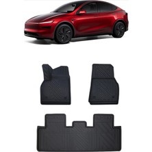 Wehhler Tesla Model Y Juniper 2027 5d Araca Özel Havuzlu Gerçek Kauçuk Kokusuz Paspas