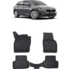 Wehhler Skoda Scala 2022 5d Araca Özel Havuzlu Gerçek Kauçuk Kokusuz Paspas