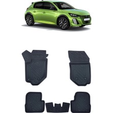 Wehhler Peugeot 208 Benzinli 2022 5d Araca Özel Havuzlu Gerçek Kauçuk Kokusuz Paspas
