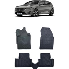 Wehhler Peugeot 308 2022 5d Araca Özel Havuzlu Gerçek Kauçuk Kokusuz Paspas