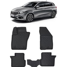 Wehhler Fiat Egea Hb 2024 5d Araca Özel Havuzlu Gerçek Kauçuk Kokusuz Paspas