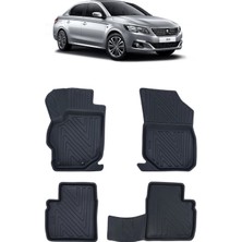 Wehhler Peugeot 301 2016 5d Araca Özel Havuzlu Gerçek Kauçuk Kokusuz Paspas