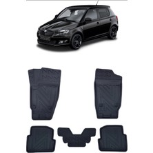 Wehhler Skoda Fabia 2016 5d Araca Özel Havuzlu Gerçek Kauçuk Kokusuz Paspas