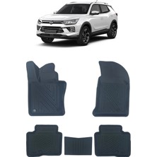 Wehhler Ssangyong Korando 2025 5d Araca Özel Havuzlu Gerçek Kauçuk Kokusuz Paspas