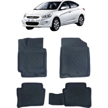 Wehhler Hyundai Accent Blue 2014 5d Araca Özel Havuzlu Gerçek Kauçuk Kokusuz Paspas