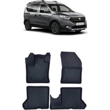 Wehhler Dacia Dokker 2021 5d Araca Özel Havuzlu Gerçek Kauçuk Kokusuz Paspas