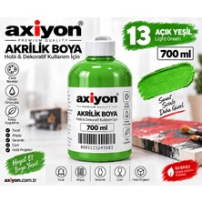 Axiyon Art Akrilik Boya 700 ml Açık Yeşil – Su Bazlı Hobi ve Dekoratif Boya