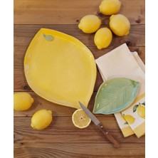 Senseoftouch Limon  Sunum Tabak El Yapımı Seramik