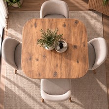 Vennaraflı Yemek Masası 4 Kişilik 80X90