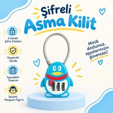 İğne İzi 3 Haneli Şifreli Kablo Kilit Çanta Valiz Bavul Dolap Spor Çantası Güvenlik Kilidi Asma Kilit