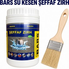 Bars Arge Toptan Şeffaf Zırh Su Yalıtımı Kılcal Çatlak Doldurur, Kiremit, Shingle, Ahşap, Beton ve Şap Için  1 kg + Kestirme Fırça