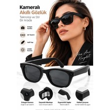 Hsc Bilişim Kameralı Akıllı Gözlük Glasses Güneş Gözlüğü Siyah