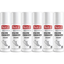 Sitil Beyaz Sneaker Beyaz Spor Ayakkabı Boyası Likit (Yenileyici) 75 ml (6 Lı Set)