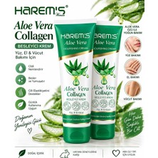 Harem's Aloe Vera Collagen Besleyici ve Nemlendirici Krem 2' Li– Aloe Vera Özlü Yüz, El ve Vücut Bakım Kremi 2 x 250ML
