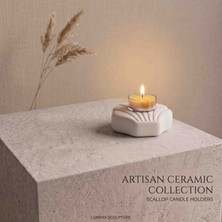 Crafted Pulsar El Yapımı Deniz Kabuğu Figürlü Mumluk Altlığı & Dekoratif Obje
