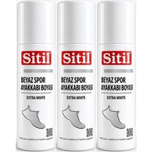 Sitil Beyaz Sneaker Beyaz Spor Ayakkabı Boyası Likit (Yenileyici) 75 ml (3 Lü Set)