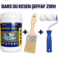 Bars Arge Toptan Şeffaf Zırh Su Yalıtımı Kılcal Çatlak Doldurur, Kiremit, Shingle, Ahşap, Beton ve Şap Için  1 kg + Kestirme Fırça + Özel Epoxy Rulo