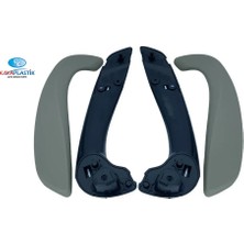 Kaya Plastik Kapı Iç Kolçak Komple Takım R-L Bej Fluence-Megane 3 Kaya Plastık 809540013R/ 809600021R