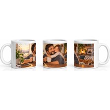 PayBuy Seramik Kupa Baba Temalı Baskılı 300 ml Aile Anıları Kahve Çay Kupası Hediyelik Özel Tasarım