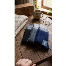 Mosaic Erkek Yün Soket Çorap; Kışlık; Asorti 12 Li Paket  (41-45)