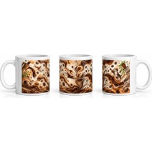 PayBuy Seramik Kupa Kahve Kaos Temalı Baskılı 300 ml Hediyelik Ofis Çay Kupası Özel Tasarım Kahve Kupası