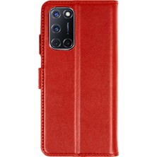 Uray Store Oppo A52 Trend S Plus Kapaklı Kılıf - Kırmızı