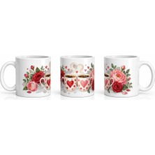 PayBuy Seramik Kupa Aşk Temalı Baskılı 300 ml Çift Kahve Çay Kupası Hediyelik Sevgiliye Özel Tasarım