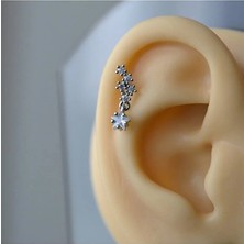 Heppii 316L Cerrahi Çelik Yıldız Sallantılı Yıldız Helix Piercing Lob Kıkırdak Tragus