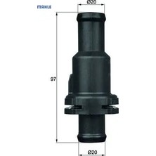 Termostat Komple 75C Golf 5-6-Jetta-Passat-Scorocco-Tıguan-A3-Leon 04-11 1.4tsı-2.0tdı Bmy-Blg-Cff Mahle 1K0121113A