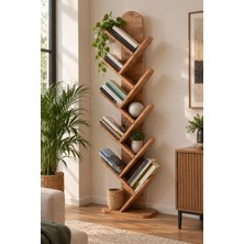Sulorahome 10 Raflı Ceviz Desenli Çok Amaçlı Kitaplık