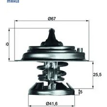 Termostat 85 C Mercedes OM601 OM602 OM603 OM605 OM611 OM612 W124 W201 W210 W460 W461 W463 B901>B904 Mahle A6012000015