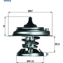 Termostat 75 C OM601 OM602 OM603 W124 W202 W210 W461 Mahle A6012000215