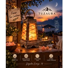 Tuzaura Tuz Lambası Ahşap Hasır Ipli Tuz Lambası