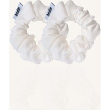 Hedie Alba Nuda %100 Cupro Vegan Ipek Scrunchie 2'li - Saç Kırılma Karşıtı ve Anti-Statik